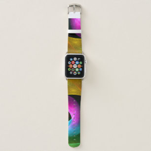 Blue Orange Pink Modern Abstract Art Pattern #24 Apple Watch Band