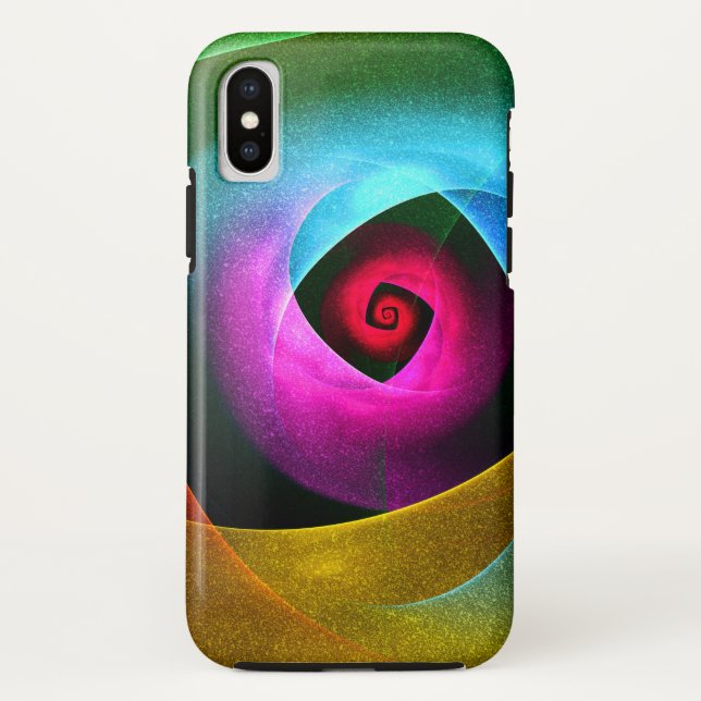 Blue Orange Pink Modern Abstract Art Pattern #24 Case-Mate iPhone Case (Back)