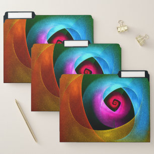 Blue Orange Pink Modern Abstract Art Pattern #24 File Folder