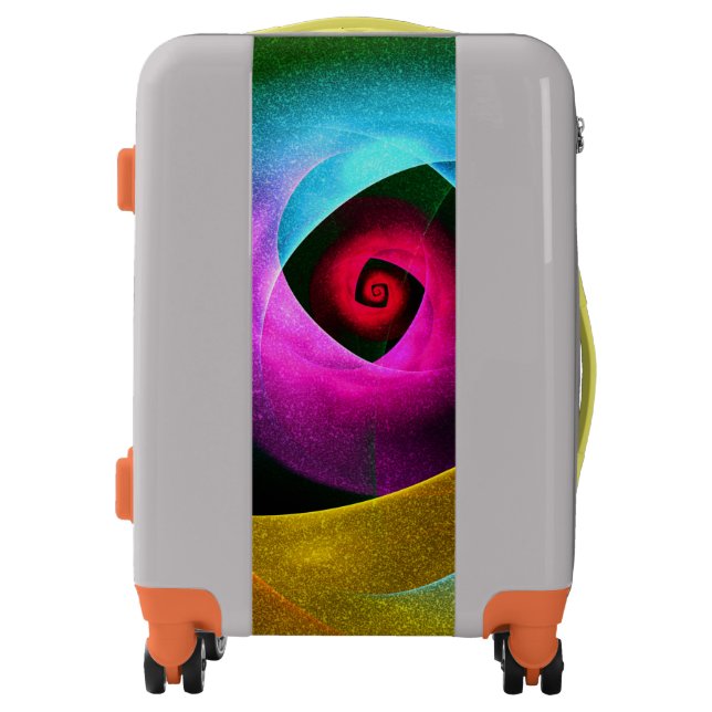 Blue Orange Pink Modern Abstract Art Pattern #24 Luggage (Front)