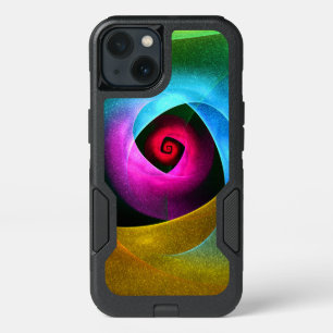 Blue Orange Pink Modern Abstract Art Pattern #24 iPhone 13 Case