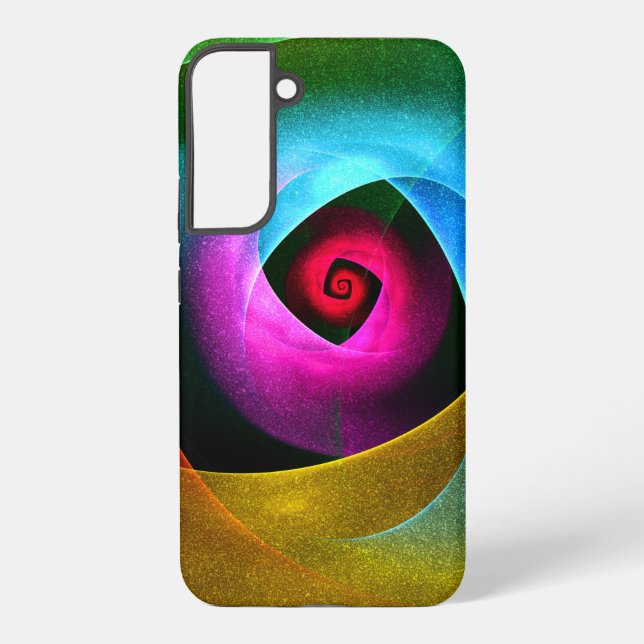 Blue Orange Pink Modern Abstract Art Pattern #24 Samsung Galaxy Case (Back)