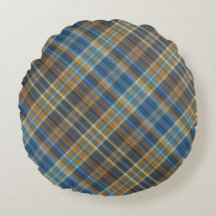 Blue orange plaid