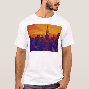 Blue Orange Pop Art New York City T-Shirt