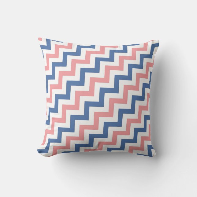 Blue Orange Reversible Pillow (Front)