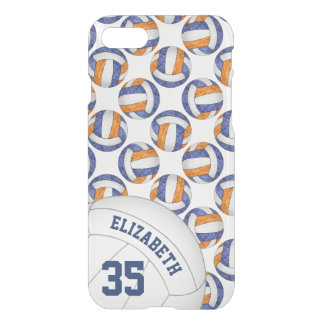 blue orange school team spirit girls' volleyball iPhone SE/8/7 case