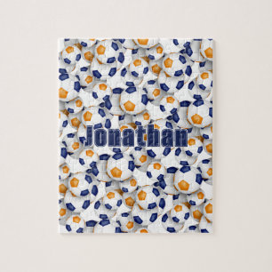 blue orange soccer team colors boys girls name jigsaw puzzle
