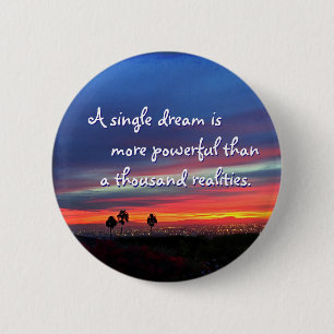 Blue Orange Sunset Photo A Single Dream Quote Button