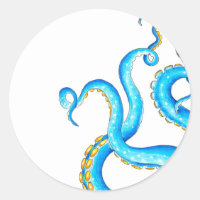Blue Orange Tentacles Ink
