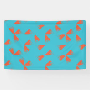 Blue, orange, vibrant, trendy geometric pattern banner