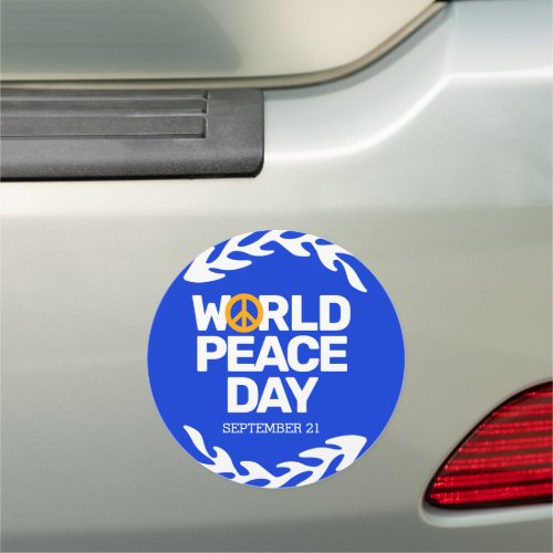 Blue Orange World Peace Day Peace Sign
