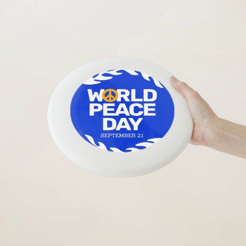 Blue Orange World Peace Day Peace Sign Wham_O Frisbee