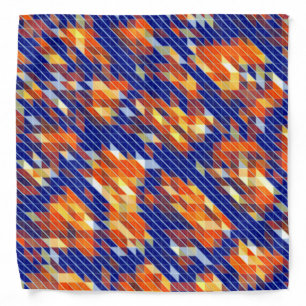 Blue Orange Yellow COOL Pattern Bandana