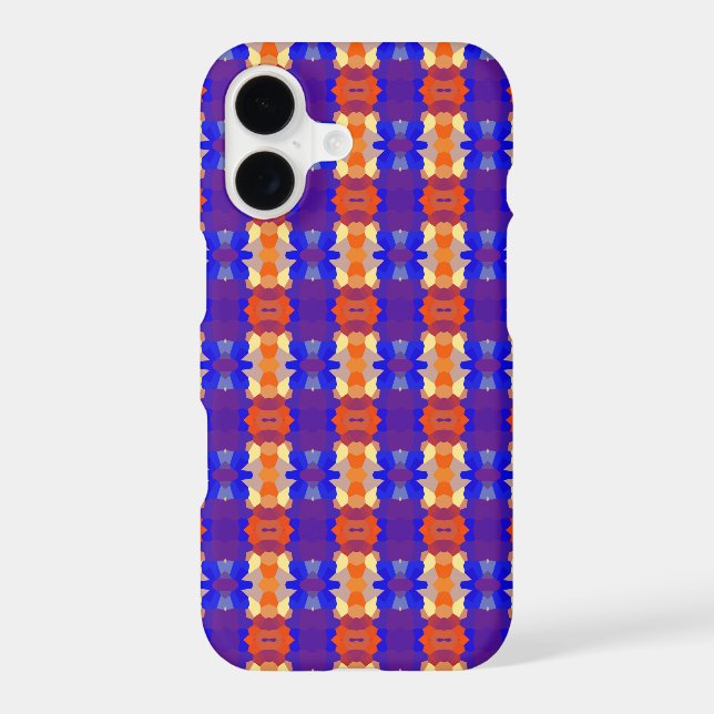 Blue Orange Yellow Red Pattern Iphone Case (Back)
