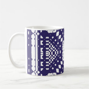 Blue orbital portugal tiles decor. Hand draw Coffee Mug