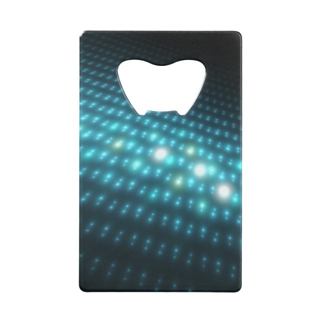 Blue Orbs 3D Credit Card Bottle Opener (Front)