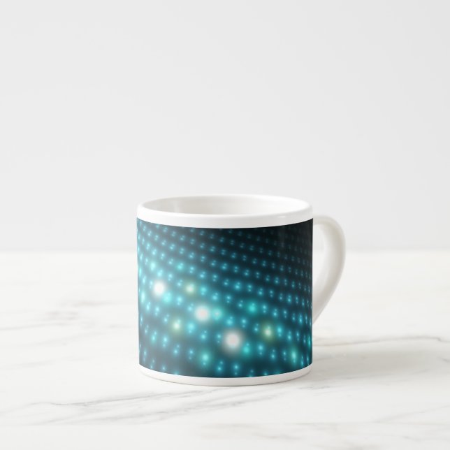 Blue Orbs 3D Espresso Cup (Front Right)