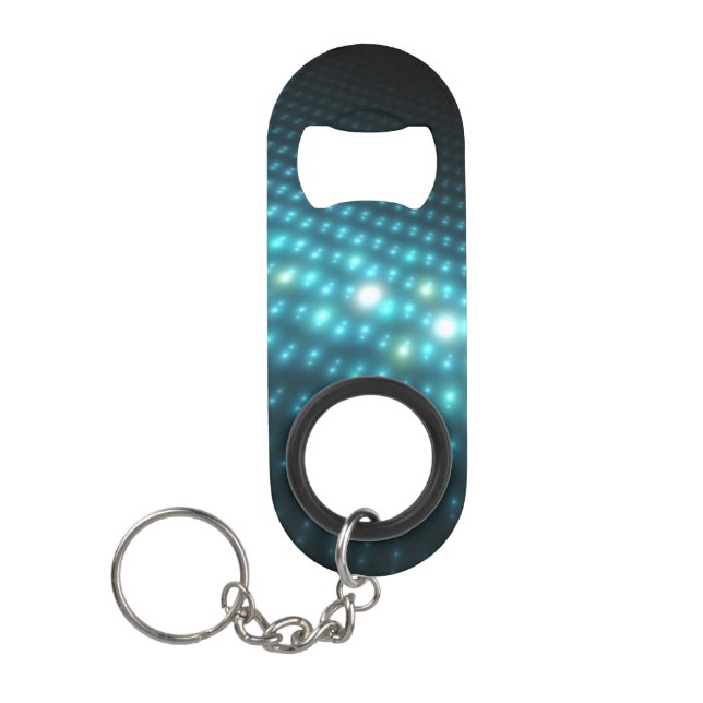 Blue Orbs 3D Keychain Bottle Opener (Front)