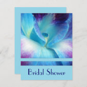 Blue Orchid Bridal Shower Invitation (Front/Back)