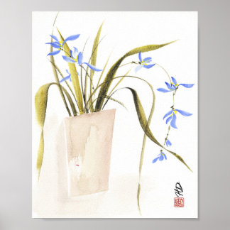 Blue Orchid Elegance Poster