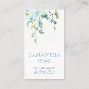 Blue Orchid Flower Coastal Mommy Card