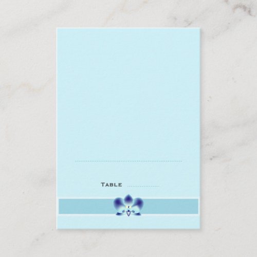 Blue Orchid Folded Place Cards Business Cards