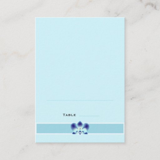 Customizable Blue Orchid Folded Place Cards Business Cards