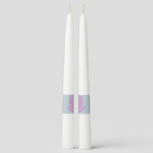 Blue orchid funeral memorial taper candle