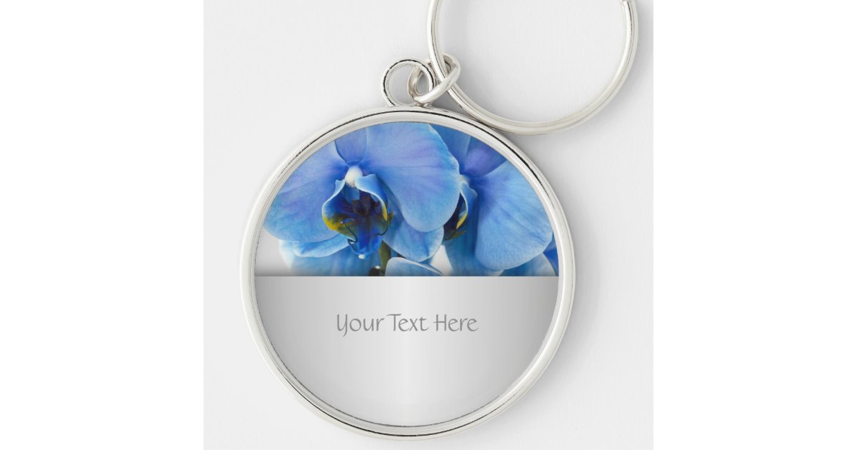 Blue Orchid Keychain Zazzle
