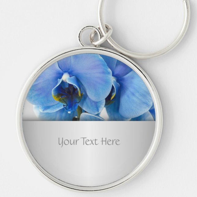 Blue Orchid Keychain (Front)