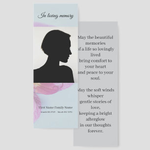 Blue orchid memorial bookmarks