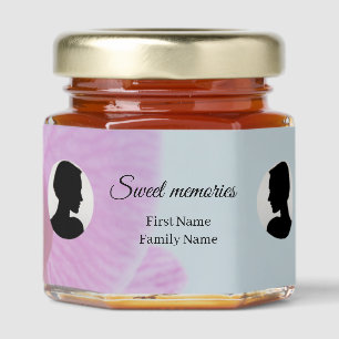 Blue orchid memorial honey jar favor favors