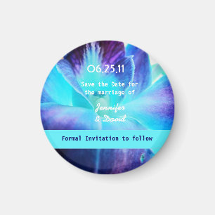 Blue Orchid Save the Date Magnet
