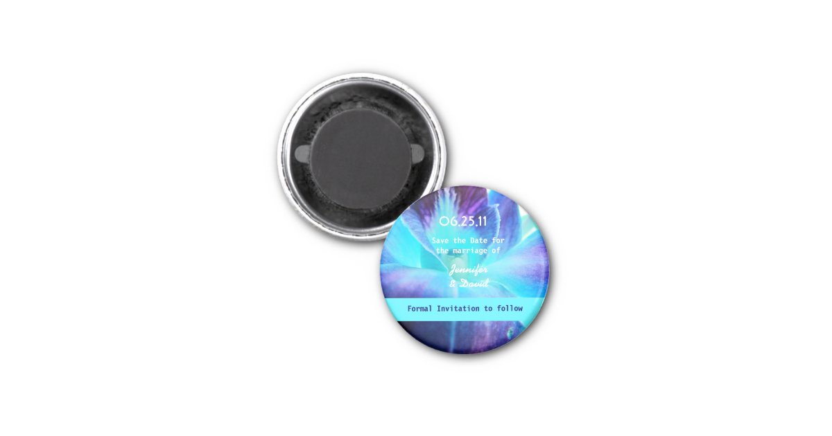 Blue Orchid Save the Date Magnet | Zazzle