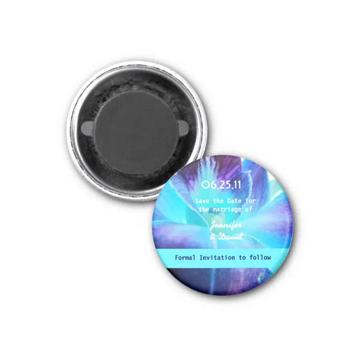 Blue Orchid Save the Date Magnet | Zazzle