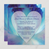 Blue Orchid Wedding Invitation (Front/Back)