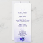 Blue Orchid Wedding Program Template<br><div class="desc">This beautiful Blue Orchid  Wedding Program Template are fully customizable for your special day. Shop today!
Must-have customised Modern Wedding Program Template printed on beautifully thick card. Charming designs,  professional printing & affordable prices.</div>