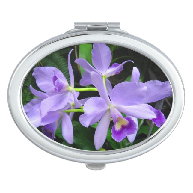 Blue Orchids Compact Mirror (Front)