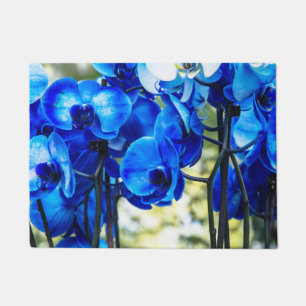 Blue orchids doormat