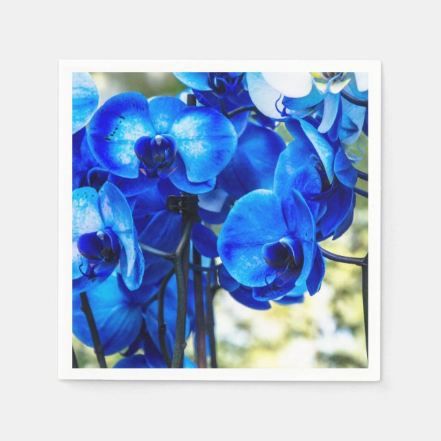 Blue orchids napkins (Front)