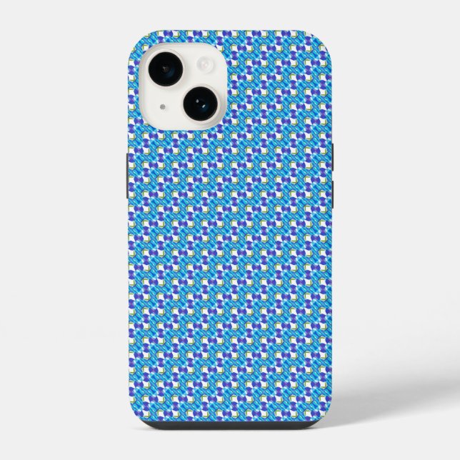 Blue orchids pattern iphone case (Back)
