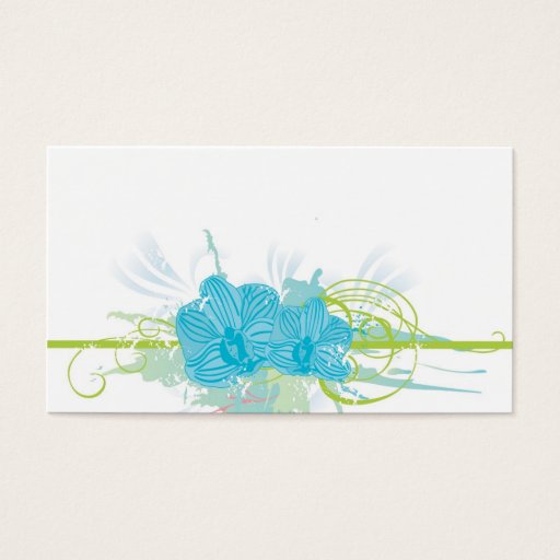 Customizable Blue orchids Profile Card Business Card