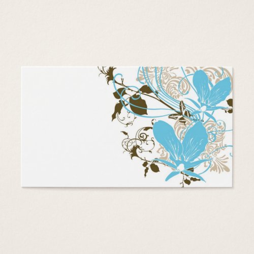 Blue orchids Profile Card Business Card Templates