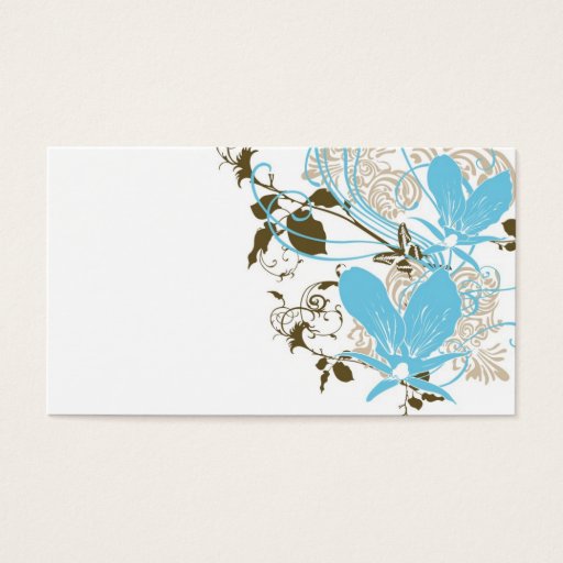 Customizable Blue orchids Profile Card Business Card Templates
