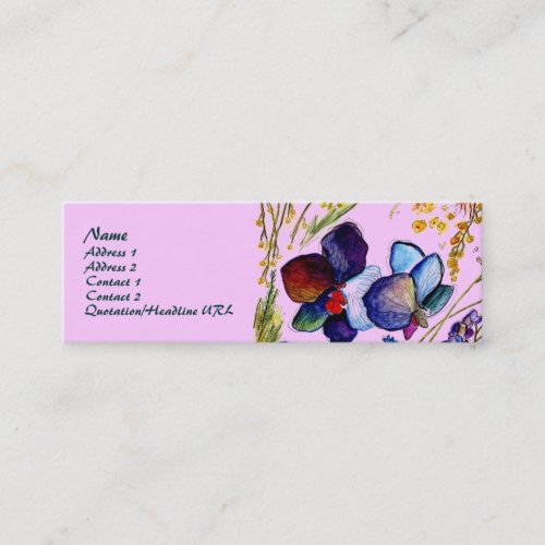 Blue Orchids Profile Card Business Card Templates