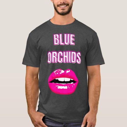 blue orchids red lips T_Shirt