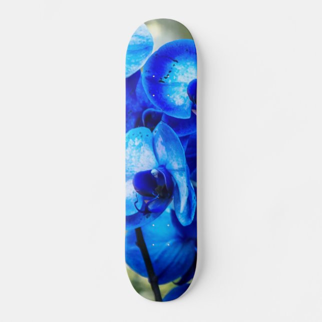 Blue orchids skateboard (Front)