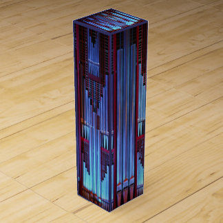 Blue organ pipes wine gift box