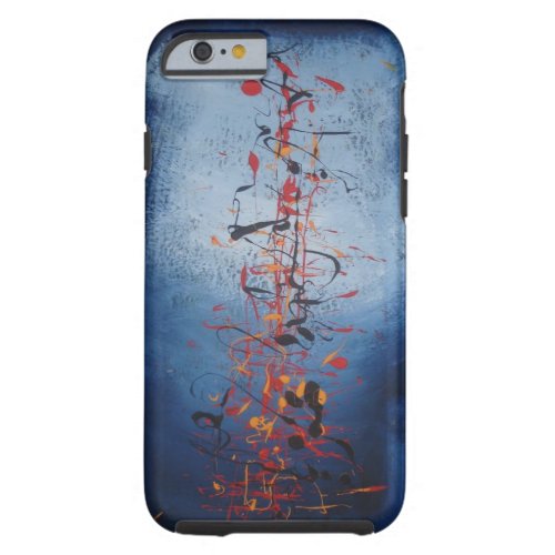 Blue Oriental Asian Abstract Expressionist Artwork Tough iPhone 6 Case