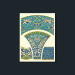 Blue Oriental Designs with Smiling Faces Canvas Print<br><div class="desc">Magnificent blue oriental designs and floral print make up this amazing piece. Smiling faces peer out at you from with the designs. Purchase a copy today!</div>